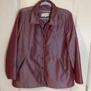 Brother Fashions Women's Metallic Utility Jacket Short Coat Lined Quilted Size 2